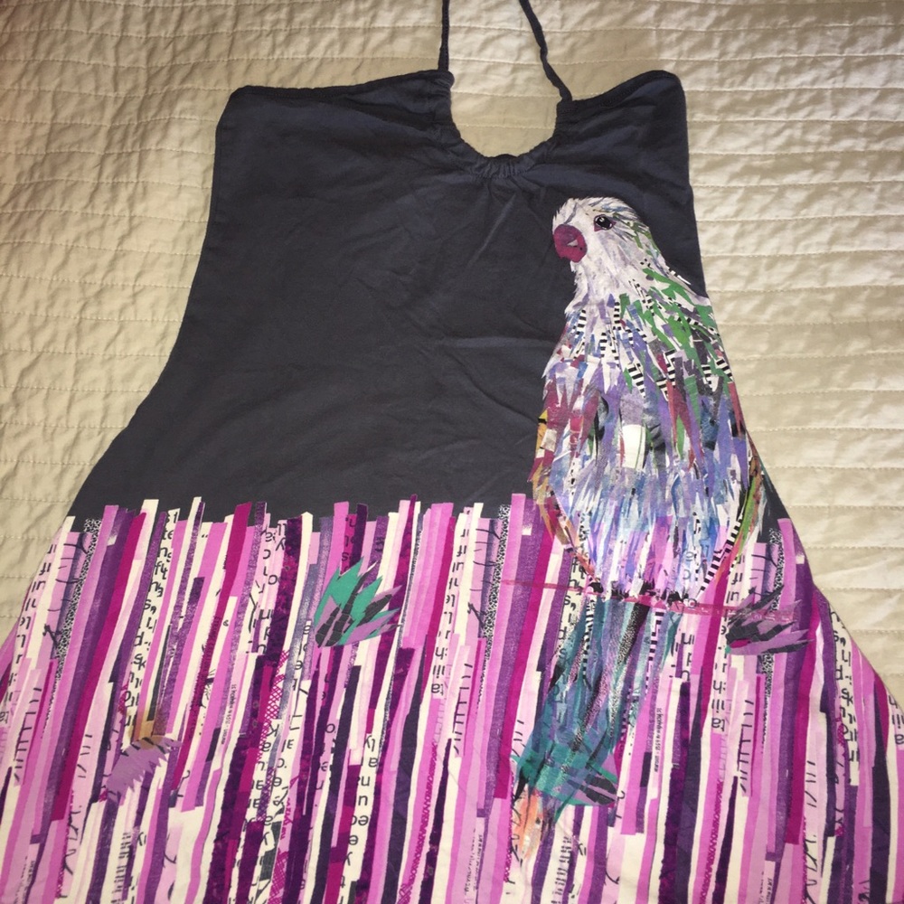 H & M Divided halter Quetzal bird size 4 S/M